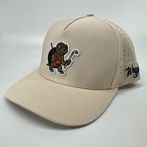 Waggle Snapper OG Hat Cap Snap Back Mens Beige Turtle Golf Cartoon One Size